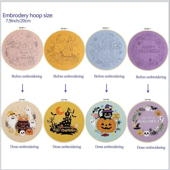 Halloween Embroidery Kit NIP - Picture 2 of 12